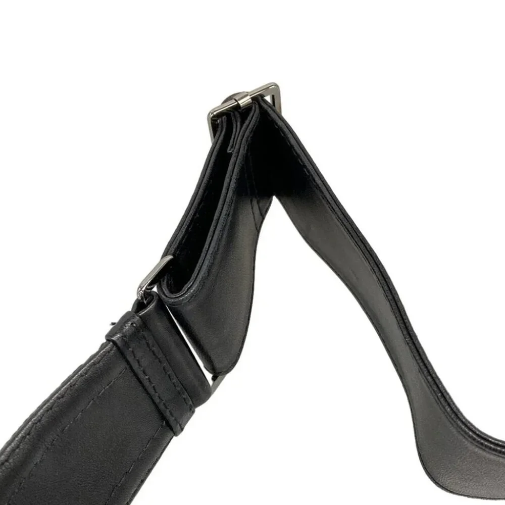 DIOR/ChristianDior Admit It - Black Leather Chemical Fiber Shoulder Bag - Picture 13 of 15